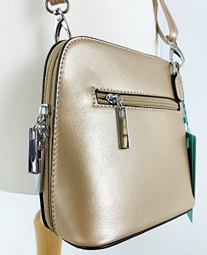 Designer Gold Crossbody Handbag for Women