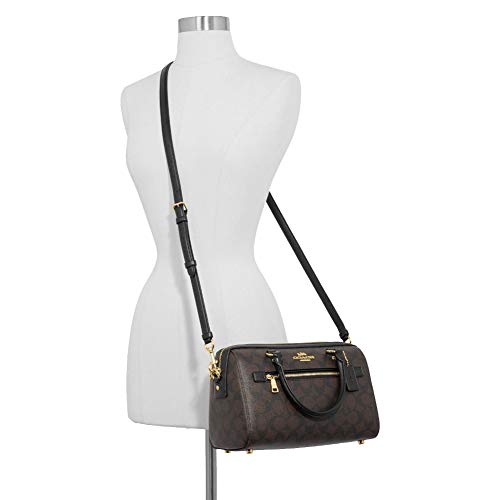Coach Rowan Satchel, Signature Canvas, Im/Brown/Black