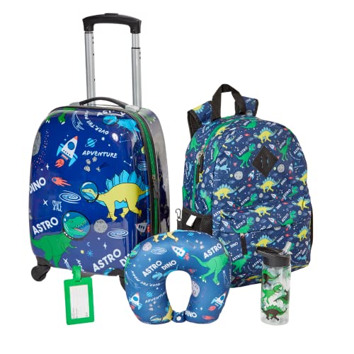 Boys' Dinosaur Space Suitcase Set with Backpack & More
