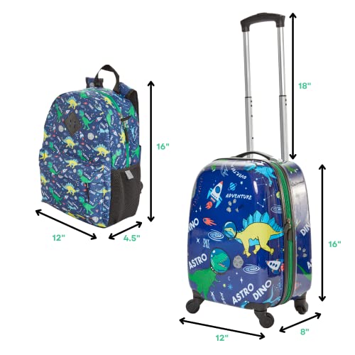 Boys' Dinosaur Space Suitcase Set with Backpack & More