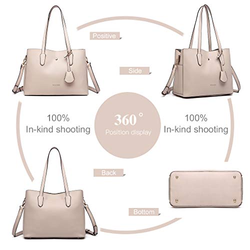 Miss Lulu Women's Designer Beige Shoulder Bag