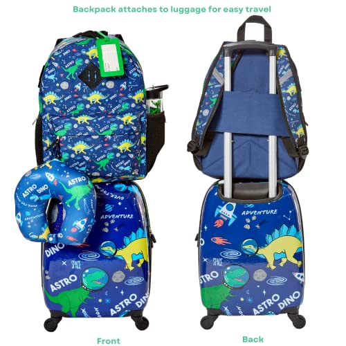 Boys' Dinosaur Space Suitcase Set with Backpack & More