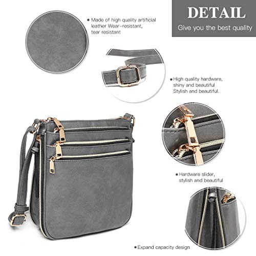 Miss Lulu Grey Fashion Shoulder Bag with Vintage Style