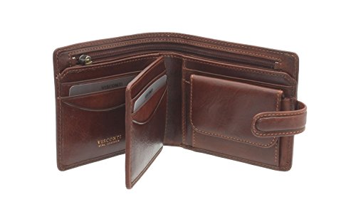 VISCONTI Tuscany Collection Arezzo Leather RFID Wallet Tan