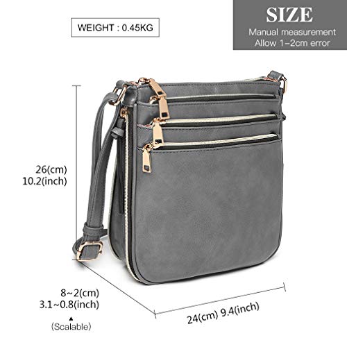 Miss Lulu Grey Fashion Shoulder Bag with Vintage Style