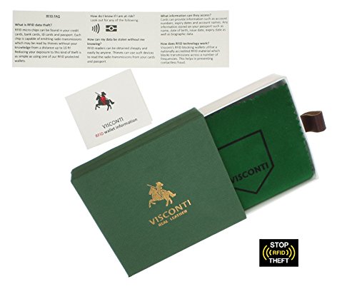 VISCONTI Tuscany Collection Arezzo Leather RFID Wallet Tan