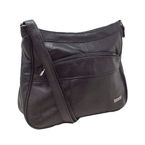 Luxury Italian Black Leather Shoulder Bag for Women