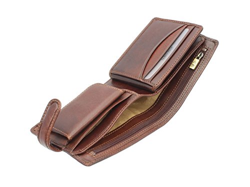 VISCONTI Tuscany Collection Arezzo Leather RFID Wallet Tan