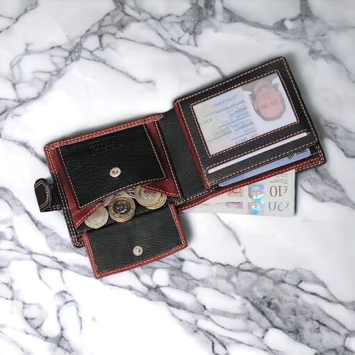 Luxury RFID Blocking Leather Passcase Wallet with Gift Box