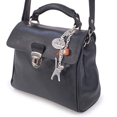 Black Pandora Vintage Leather Crossbody/Top Handle Handbag