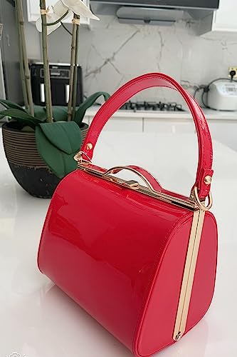 LeahWard Damenfrauen Clutch Handtasche Abendtaschen, Rot