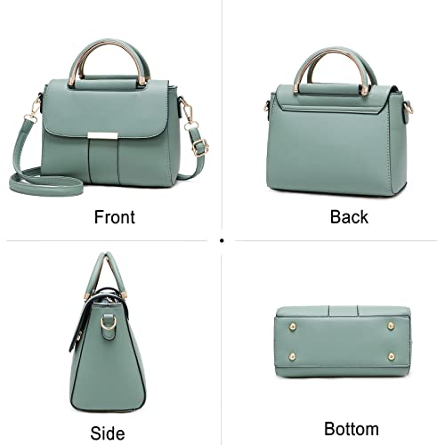 FANDARE Green PU Leather Crossbody Handbag