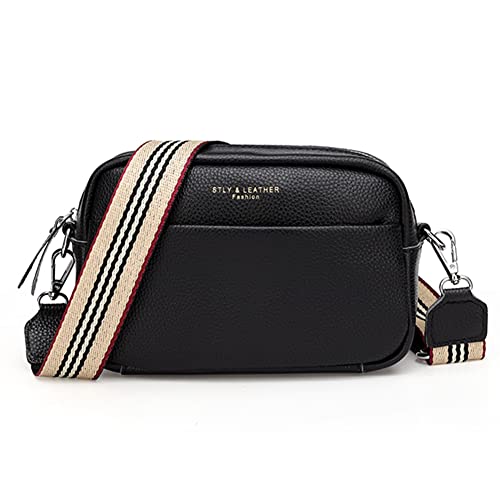 White Leather Crossbody Camera Bag with Removable Strap