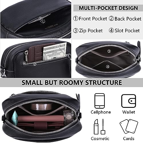 White Leather Crossbody Camera Bag with Removable Strap