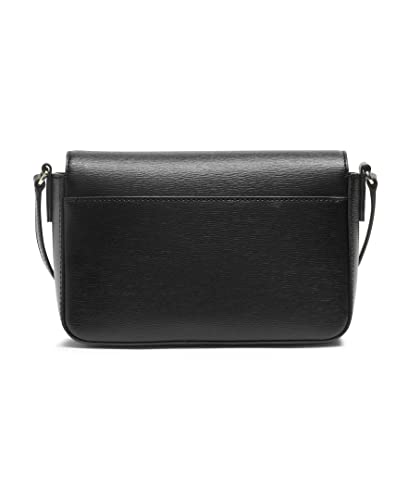 DKNY Bryant-Md Flap Xbody Crossbody, Black Gold