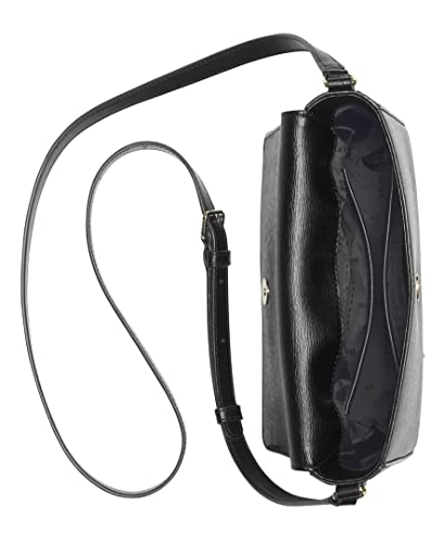 DKNY Bryant-Md Flap Xbody Crossbody, Black Gold