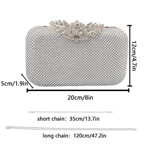 Elegant Crystal Clutch Bag for Party or Bridal Prom