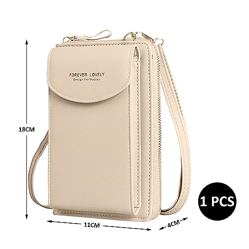 White PU Leather Cell Phone Bag for Women