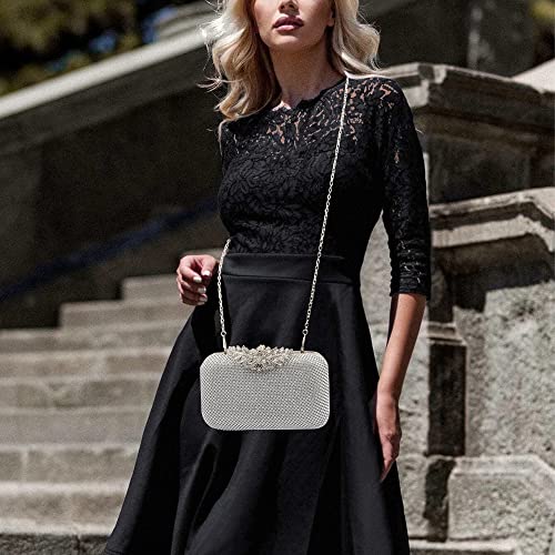 Elegant Crystal Clutch Bag for Party or Bridal Prom