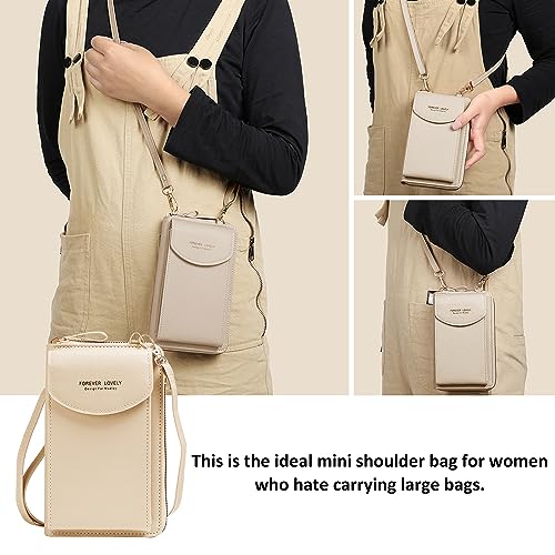 White PU Leather Cell Phone Bag for Women