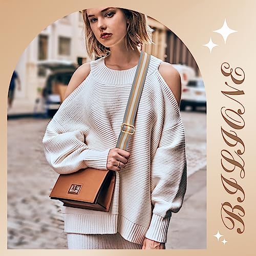 BILIONE Glitter Striped Bag Strap, Adjustable Wide Shoulder