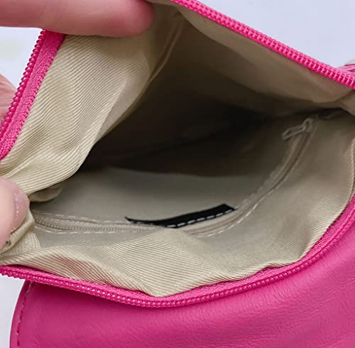 LeahWard Genuine Soft Leather Crossbody Handbag (Fuchsia)