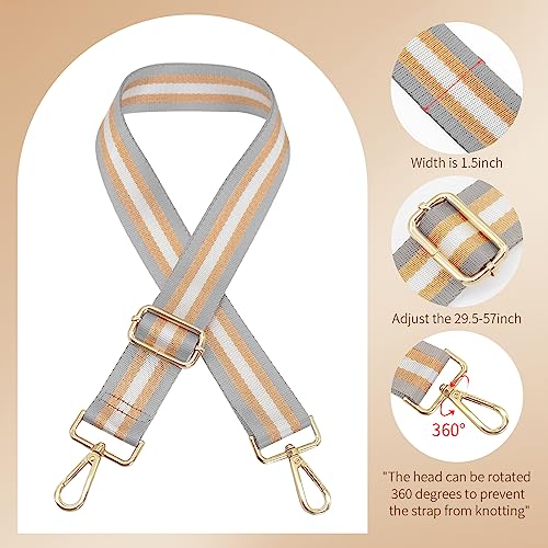 BILIONE Glitter Striped Bag Strap, Adjustable Wide Shoulder