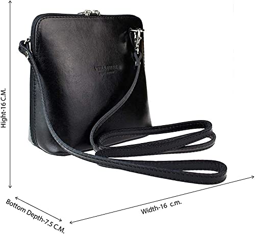 Small white Italian leather women's shoulder bag