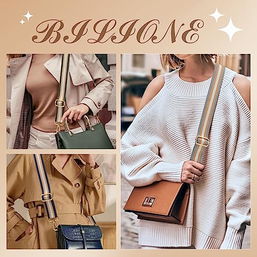 BILIONE Glitter Striped Bag Strap, Adjustable Wide Shoulder