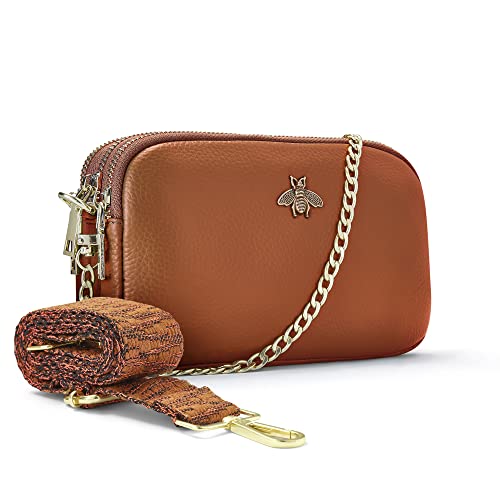 Woodland Leather Damen Schultertasche - Echtes Leder - Italienisches Design