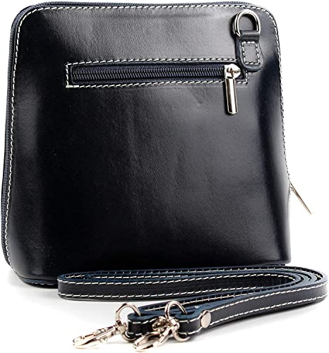 Small white Italian leather women's shoulder bag