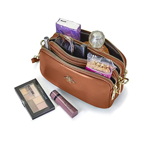 Woodland Leather Damen Schultertasche - Echtes Leder - Italienisches Design