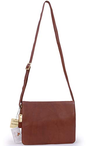 VISCONTI - Women's Atlantic Leather Cross Body Bag - Brown
