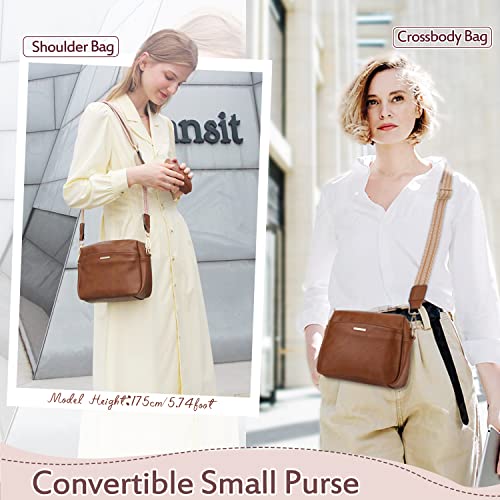 VX VONXURY Small Vegan Leather Convertible Crossbody Handbag