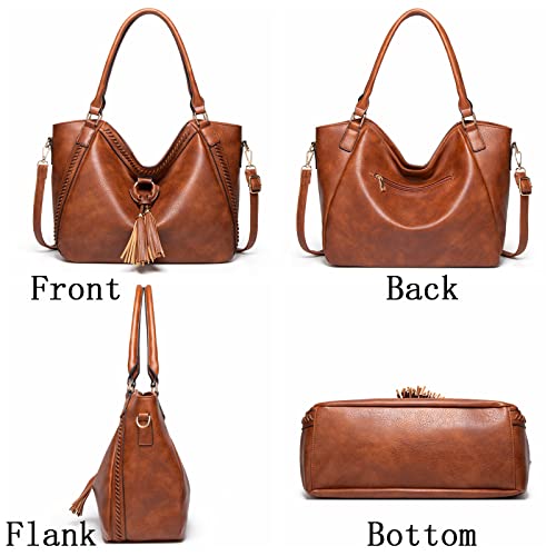 Retro Vintage Soft Leather Tote Shoulder Handbag