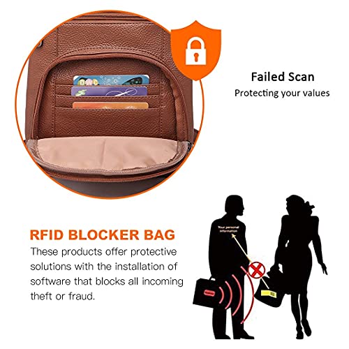 Miss Lulu Brown PU Leather Crossbody Bag