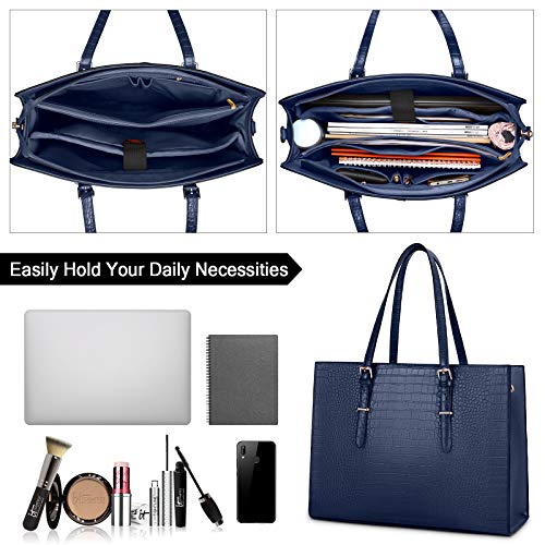 Lubardy Damen Designer Laptop Handtasche - Elegant Blau