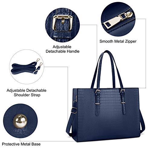 Lubardy Damen Designer Laptop Handtasche - Elegant Blau