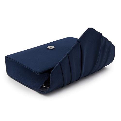 Milisente Suede Evening Clutch Crossbody Bag (Blue)