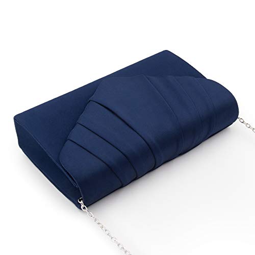 Milisente Suede Evening Clutch Crossbody Bag (Blue)