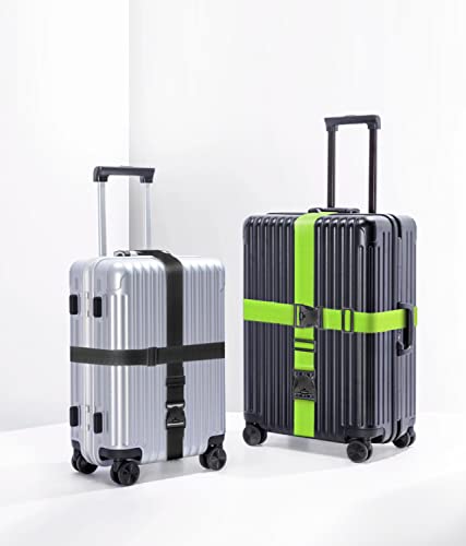 BILIONE 4 Pcs Luggage Straps, Adjustable Suitcase Belts