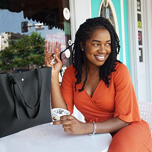 LIRENSHIGE Black PU Leather Designer Handbag