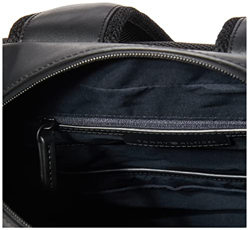 Tommy Hilfiger Men's Compact Backpack, Sustainable PU, Black