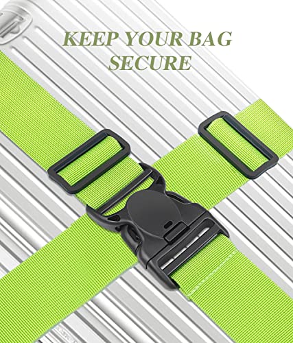 BILIONE 4 Pcs Luggage Straps, Adjustable Suitcase Belts