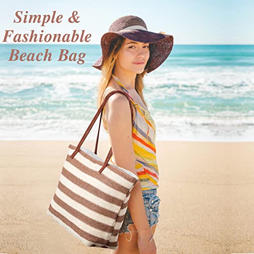Bohemian Summer Bag for Women - Large Straw Shoulder Tote