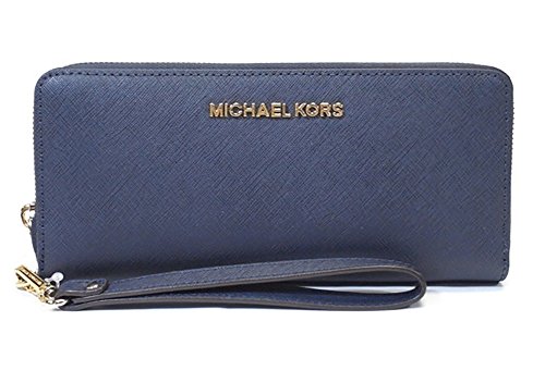 Navy Michael Kors Jet Set Travel Wallet