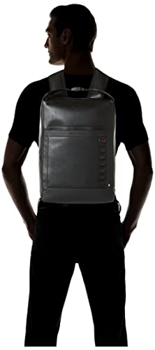 Tommy Hilfiger Men's Compact Backpack, Sustainable PU, Black