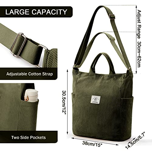 KALIDI Cord Shopper: Designer Shoulder Handbag for Everyday