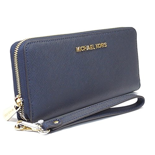 Navy Michael Kors Jet Set Travel Wallet