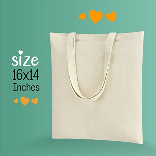 Plain Natural Medium Cotton Tote Bags for Decoration